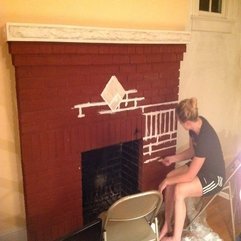 Home In The District Modernizing A Red Brick Fireplace - Karbonix