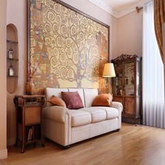 Home Interior Design With Wooden Furniture And Floor Light Pink - Karbonix