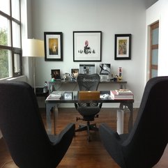 Best Inspirations : Home Office With Black White Colour Combination Looks Elegant - Karbonix