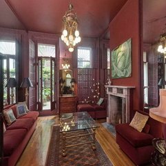 Homes Pictures With Red Color Theme Inside Victorian - Karbonix