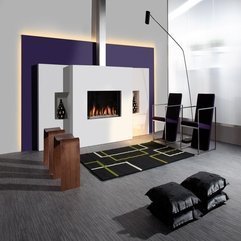 Ideas Awesome Modern White Living Room With White Fireplace And - Karbonix