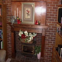 Ideas Decorating With Brick Material Fireplace Mantel - Karbonix