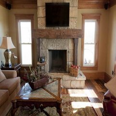 Ideas Decorating With Wooden Floor Fireplace Mantel - Karbonix