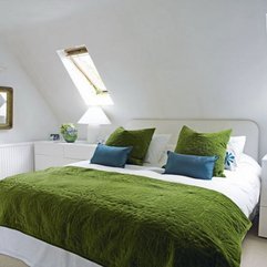 Best Inspirations : Ideas For A White Green Attic Bedroom Decorating - Karbonix