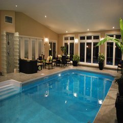 Indoor Pool Beside Lounge Looks Elegant - Karbonix