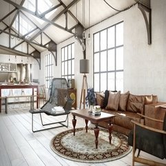 Industrial Utilitarian Living Room Looks Cool - Karbonix