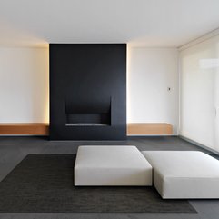 Inside Black Wall Between Wooden Table Fireplace - Karbonix