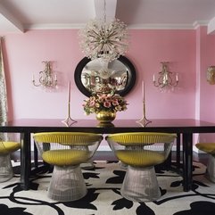 Inspiring Pink Dining Room Decor With Unique Chairs Modern - Karbonix
