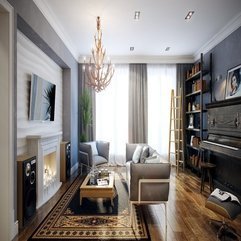 Best Inspirations : Interior Classic Contemporary Living Room With Awesome Wall - Karbonix
