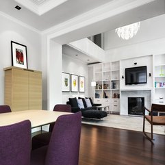 Best Inspirations : Interior Contemporary White Home With Black And Purple Interior - Karbonix