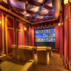 Best Inspirations : Interior Cool Red Gold Home Theater Room Colours With Creative - Karbonix