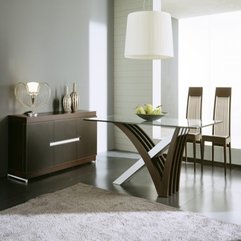 Interior Creative Grey Fur Carpet With Modern Wooden Table Also - Karbonix