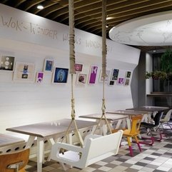 Interior Design Dining Area Modern Urban Lifestyle Wakuwaku Restaurant - Karbonix