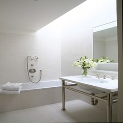 Best Inspirations : Interior Design Minimalist Bathroom Design With Cool Skylights - Karbonix