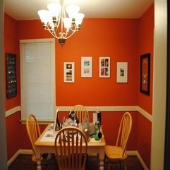 Interior Elegant Dining Room With Orange Wall Paint Ideas This - Karbonix