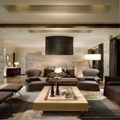 Best Inspirations : Interior Elegant Living Room Design With Awesome Brown Sofa Also - Karbonix