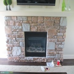 Interior Excellent Stone Wall Exposed And Fireplace With - Karbonix
