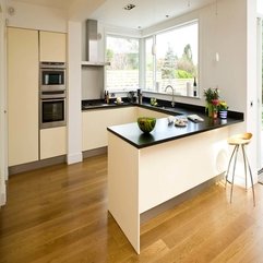 Best Inspirations : Interior Impressive U Shaped Kitchen Design With Black Countertop - Karbonix