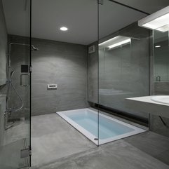 Interior Modern Small Grey Bathroom House In Tamatsu Interior - Karbonix