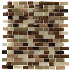 Interior Natural Accent Decoration Brown Glass Tile Romantic - Karbonix