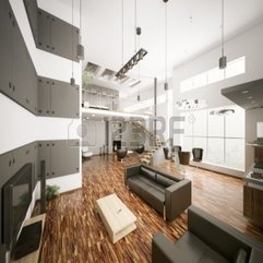Best Inspirations : Interior Of Modern Apartment Living Room Kitchen 3d Render Royalty - Karbonix