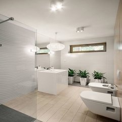 Interior Sensational Modern Bathroom With A Hint Of Green - Karbonix