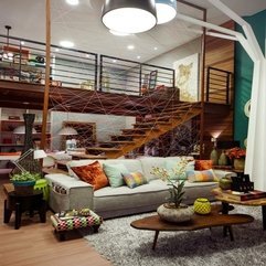 Interior Showy Eclectic Themed Home Interior Design Stylish - Karbonix