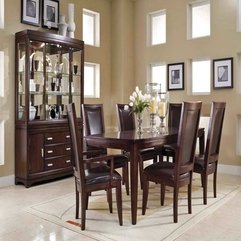 Best Inspirations : Interior Stunning Light Wooden Dining Set Ideas With Brown Rug - Karbonix