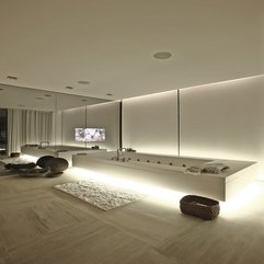 Interior Wonderful Bathroom Design With Mirrored Wall And Floor - Karbonix