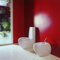 Interiors Red White Innovative Bathrooms - Karbonix