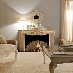 Italian Fireplaces Design With Vintage Sofa And Table Also Desk Lamps Luxury Classic - Karbonix