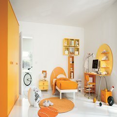 Kids Bedroom With Study Desk Lovely Orange - Karbonix