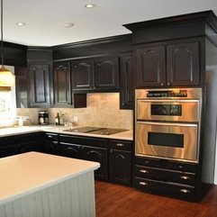 Kitchen Cabinet Black Painting - Karbonix