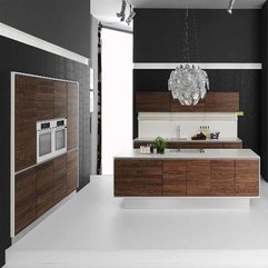 Kitchen Cabinets With Black Wall White Floor Modern Wooden - Karbonix