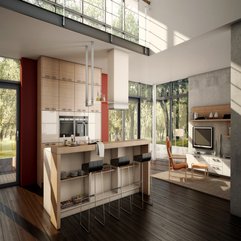 Best Inspirations : Kitchen Concept With Wooden Appliances Floor Open Living - Karbonix