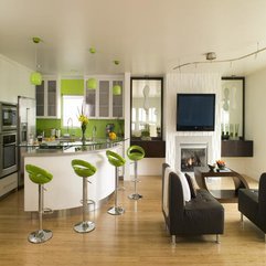 Best Inspirations : Kitchen Design With Flat Tv Screen Modern Open - Karbonix