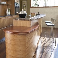 Kitchen Design With Striped Bamboo Pattern Japanese Modern - Karbonix