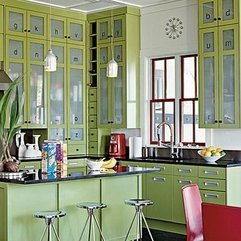 Best Inspirations : Kitchen Green Cabinets Best Color - Karbonix