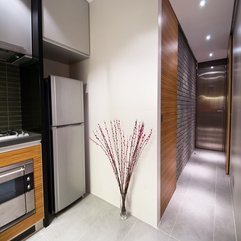 Kitchen Hallway White Marble Floor Contemporary - Karbonix
