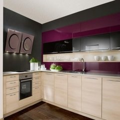 Best Inspirations : Kitchen Natural Wood Cabinets Purple Gray - Karbonix