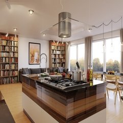 Kitchen White Brown Color Of Decorating Interior Design Romantic Shiny - Karbonix