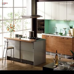 Kitchen With Glass Wall Modern Minimalist - Karbonix