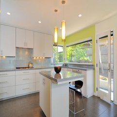 Kitchen With Led Lighting Concept Light Green - Karbonix