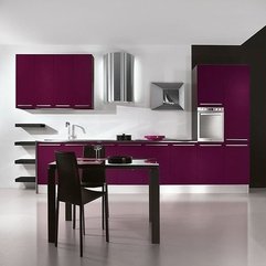 Kitchen With Modern Appliances Purple Eat - Karbonix