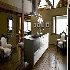 Laminate Flooring White Sofas Vintage Kitchen - Karbonix