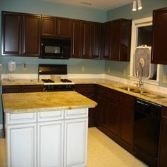 Large Kitchen Cabinets Brown Painted - Karbonix