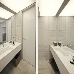 Large Mirror Bathroom White Washbasin - Karbonix