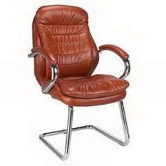 Leather Directors Chair Chrome Office - Karbonix
