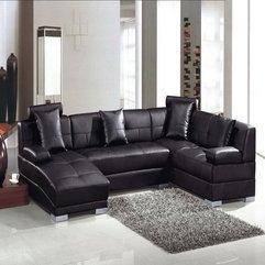 Leather Sectional Sofas Design Contemporary Black - Karbonix