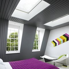 Lilac Contemporary Loft Bedroom Design In Gray - Karbonix